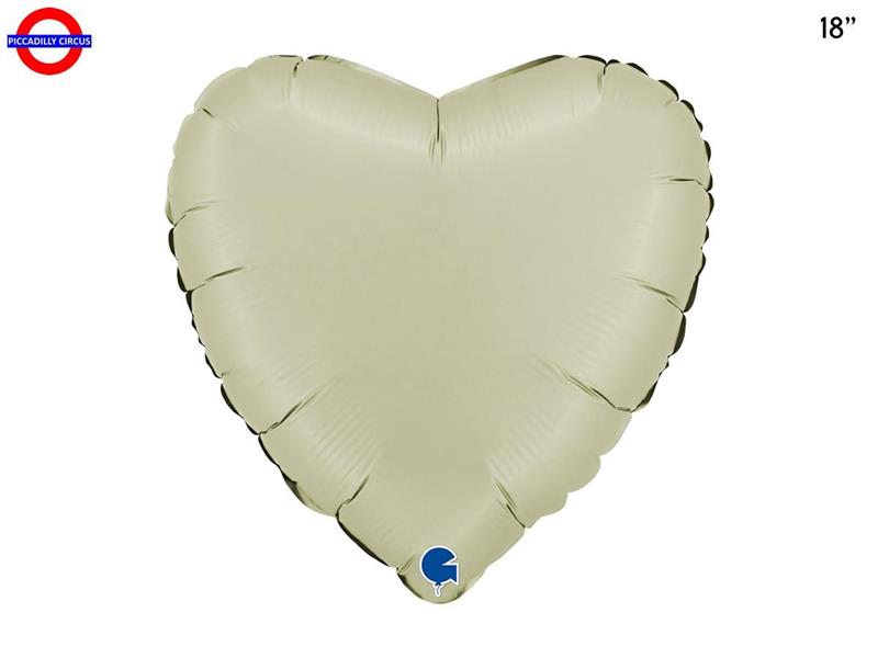 MYLAR CUORE 18 SATIN OLIVE GREEN