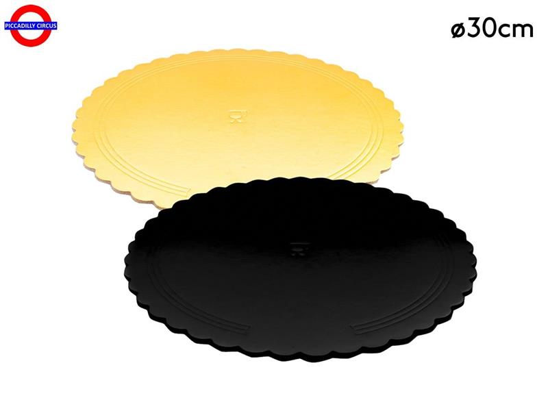 PIATTO ALA ORO-NERO TONDO ø30cm