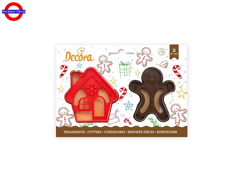 TAGLIAPASTA GINGERBREAD MAN & HOUSE IN PLASTICA SET 2 PZ