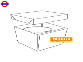 SCATOLA DOLCI MICROONDA CON COPERCHIO 40,5X60,5Xh28,5cm