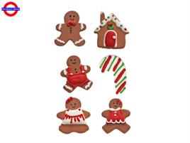 DECORAZIONE ZUCCHERO GINGERBREAD CF.6 PZ