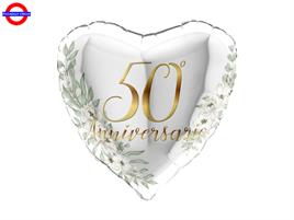 MYLAR ANNIVERSARIO 18 50° ANNIVERSARIO CUORE