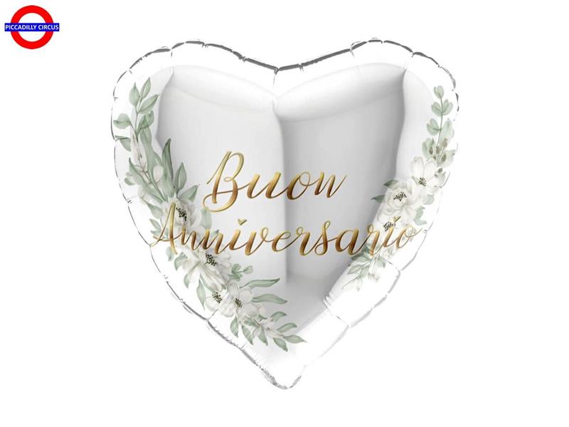 MYLAR ANNIVERSARIO 18 BUON ANNIVERSARIO CUORE