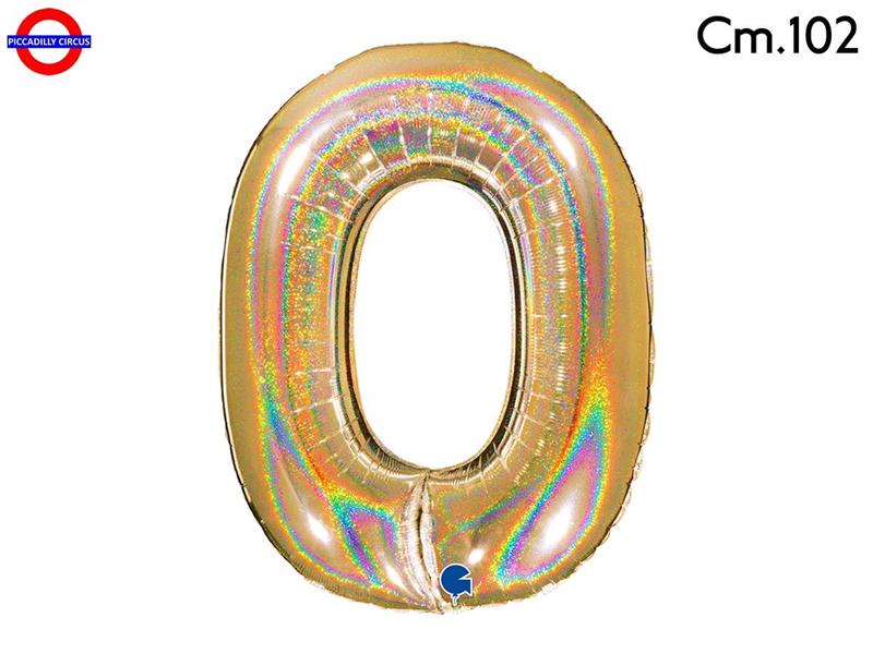 MEGALOON NUMERO CM.102 GLITTER OLOGRAFICO ORO 0