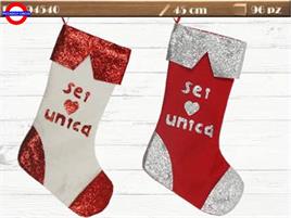 CALZA BEFANA TESSUTO GLITTER CM.45