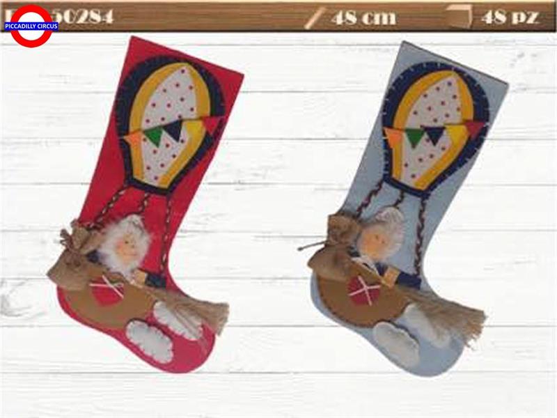 CALZA BEFANA CON DECORAZIONI CM.48