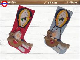CALZA BEFANA CON DECORAZIONI CM.48