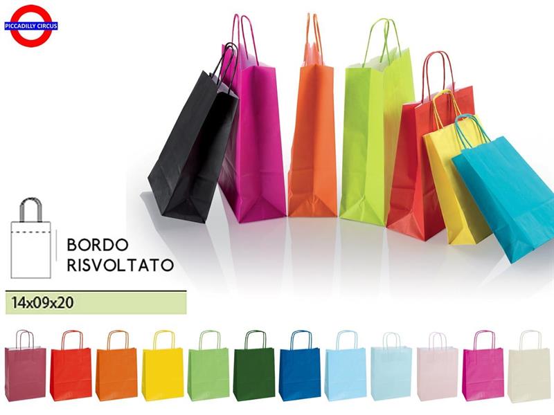 SHOPPER T.U. COLORI ASSORTITI 14X09X21 10 COLORI