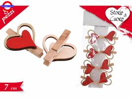 DECORAZIONE MOLLETTA CUORE CM.7 CF.8 PZ