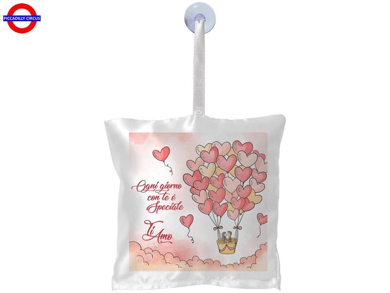 MONGOLFIERA LOVE - CUSCINETTO CON VENTOSA 15X15