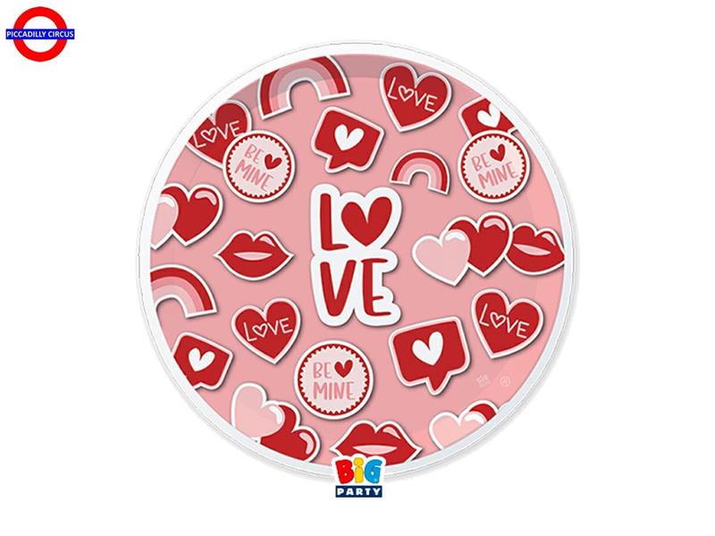 LOVE STICKERS 6 PIATTI CM.18