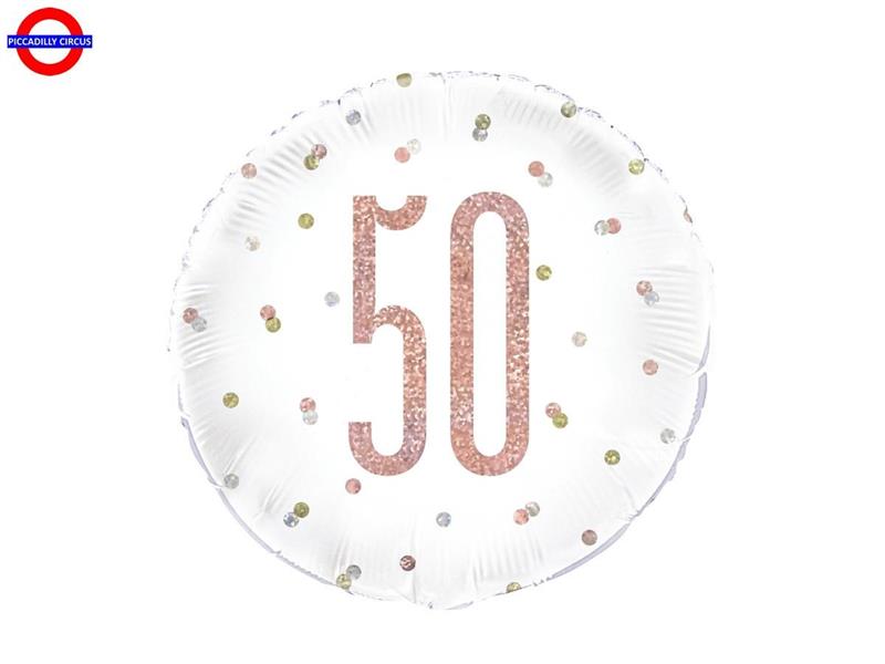 MYLAR 50 ANNI 18 ROSE GOLD