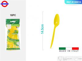 RIUTILIZZABILE GIALLO CF.18 CUCCHIAINI