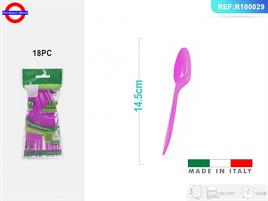 RIUTILIZZABILE FUXIA CF.18 CUCCHIAINI