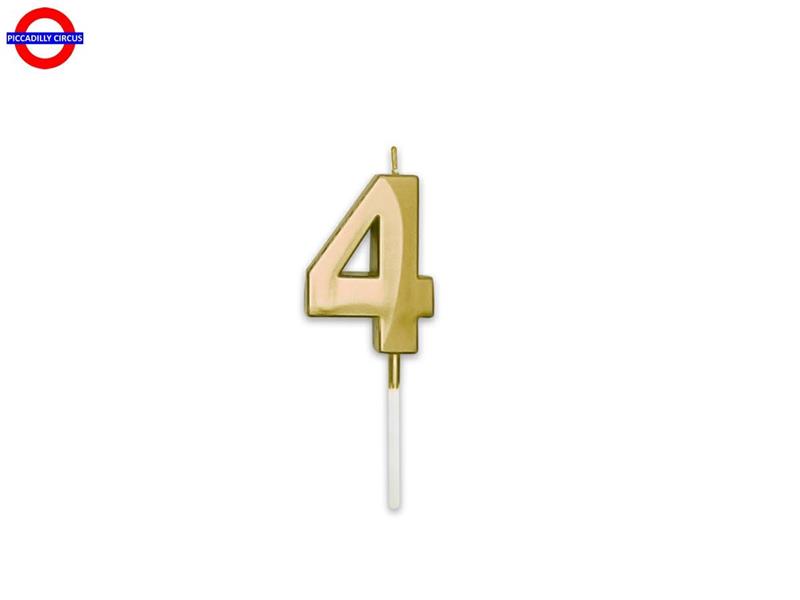 CANDELINA NUM. METAL ORO CM.9 N.4