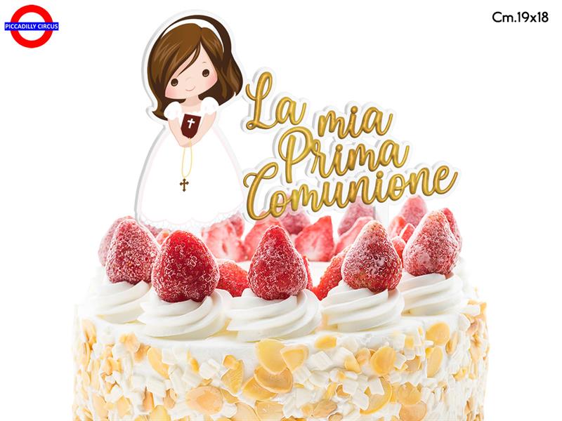 CAKE TOPPER COMUNIONE - P.COMUNIONE BIMBA CM.19X18