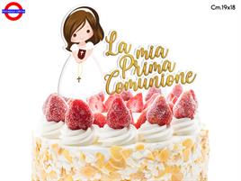 CAKE TOPPER COMUNIONE - P.COMUNIONE BIMBA CM.19X18
