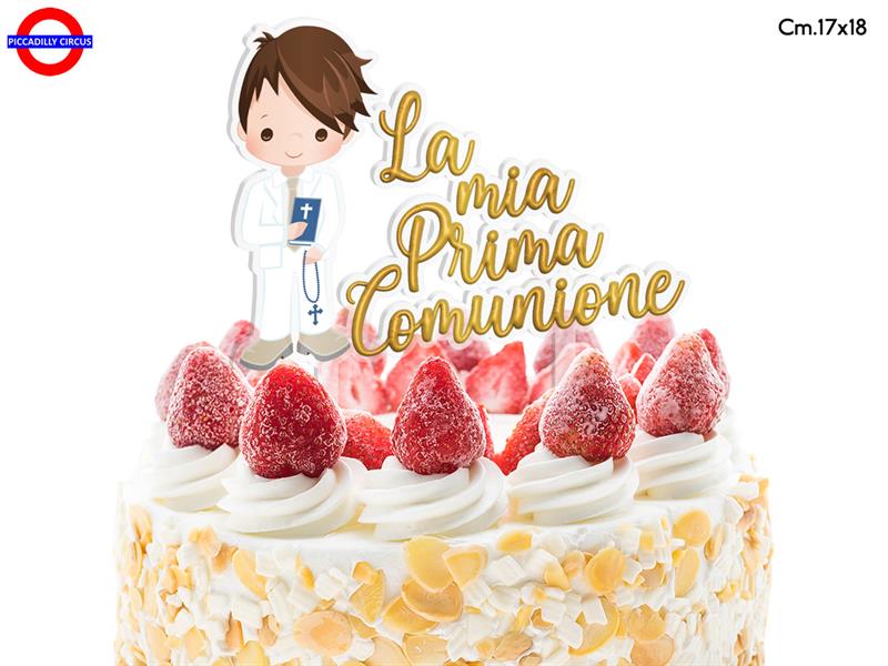 CAKE TOPPER COMUNIONE - P.COMUNIONE BIMBO CM.17X18