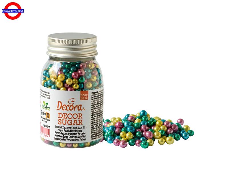 PERLE DI ZUCCHERO MULTICOLOR 5mm CF.100g