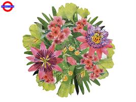 PASSION FLOWERS 4 SOTTOPIATTI D.35
