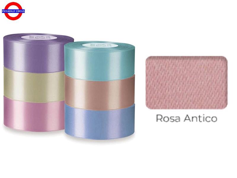 NASTRO RASO mm40X50m ROSA ANTICO