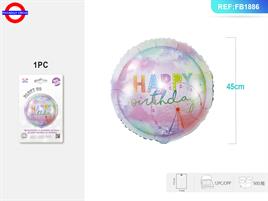 MYLAR HAPPY BIRTHDAY 18 RUOTA PANORAMICA