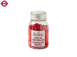 MINI LENTI AL CIOCCOLATO A LATTE ROSSE CF.80g