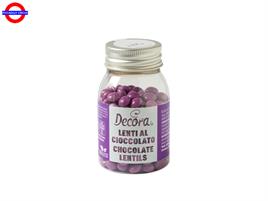 MINI LENTI AL CIOCCOLATO A LATTE VIOLA CF.80g