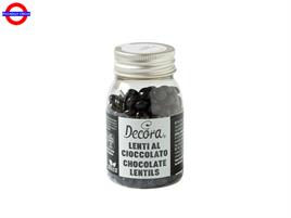 MINI LENTI AL CIOCCOLATO A LATTE NERE CF.80g