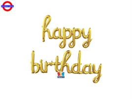 MYLAR HAPPY BIRTHDAY  CM.46X467 SCRITTA ORO