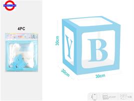GENDER REVEAL SCAT 30X30 CON PARETI TRASP CEL. BABY PZ.4