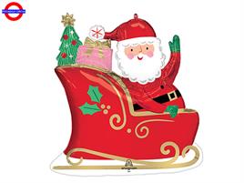 MYLAR SUPER SHAPE STARRY NIGHT SANTA 27