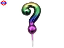 CANDELINA PUNTO INTERROGATIVO METAL MULTICOLOR CM.7