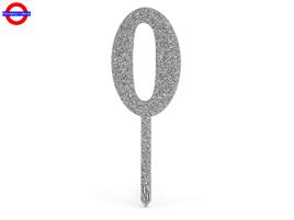 CAKE TOPPER ACRILIC SPARKLING ARGENTO N.0