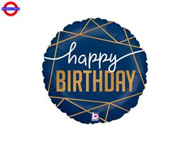 MYLAR HAPPY BIRTHDAY MINI SHAPE 9 BLU