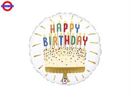 MYLAR HAPPY BIRTHDAY CAKE CANDLE MINI SHAPE 9