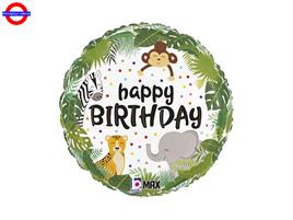 MYLAR HAPPY BIRTHDAY JUNGLE 18