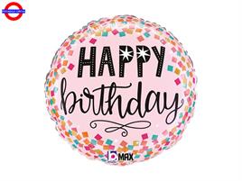 MYLAR HAPPY BIRTHDAY CORIANDOLI 18