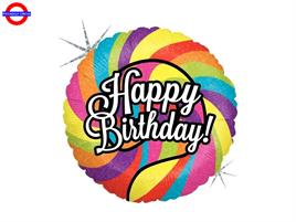 MYLAR HAPPY BIRTHDAY LOLLIPOP 18