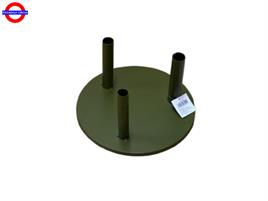 BASE METALLO PER 3 FIORI CIPRIA CM.37/50/75