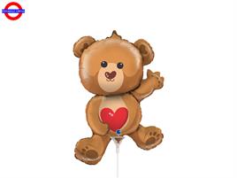 MYLAR AMORE MINI SHAPE ORSO CON CUORE 14