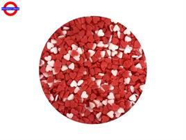 SPRINKLE ZUCCHERO CUORI ROSSI E BIANCHI 100g