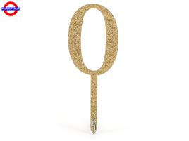 CAKE TOPPER ACRILIC SPARKLING ORO N.0