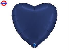 MYLAR CUORE 18 SATIN BLU NAVY