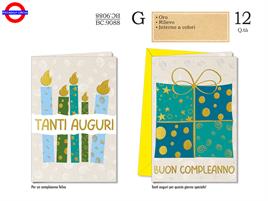 BIGLIETTO UOMO - AUGURI FESTOSI 2 ASS.