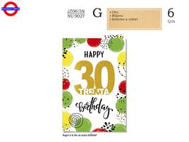 BIGLIETTO 30 ANNI - ORO METAL E POIS