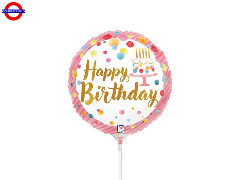 MYLAR HAPPY BIRTHDAY ROSA MINI SHAPE 9