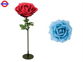 BASE METALLO PER 1 FIORE CELESTE CM.75