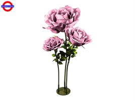 BASE METALLO 3 ROSE OLD PINK CM.37/50/75 H.130