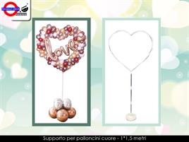 CUORE PLASTICA CON BASE E ASTE ø60 X h160cm
